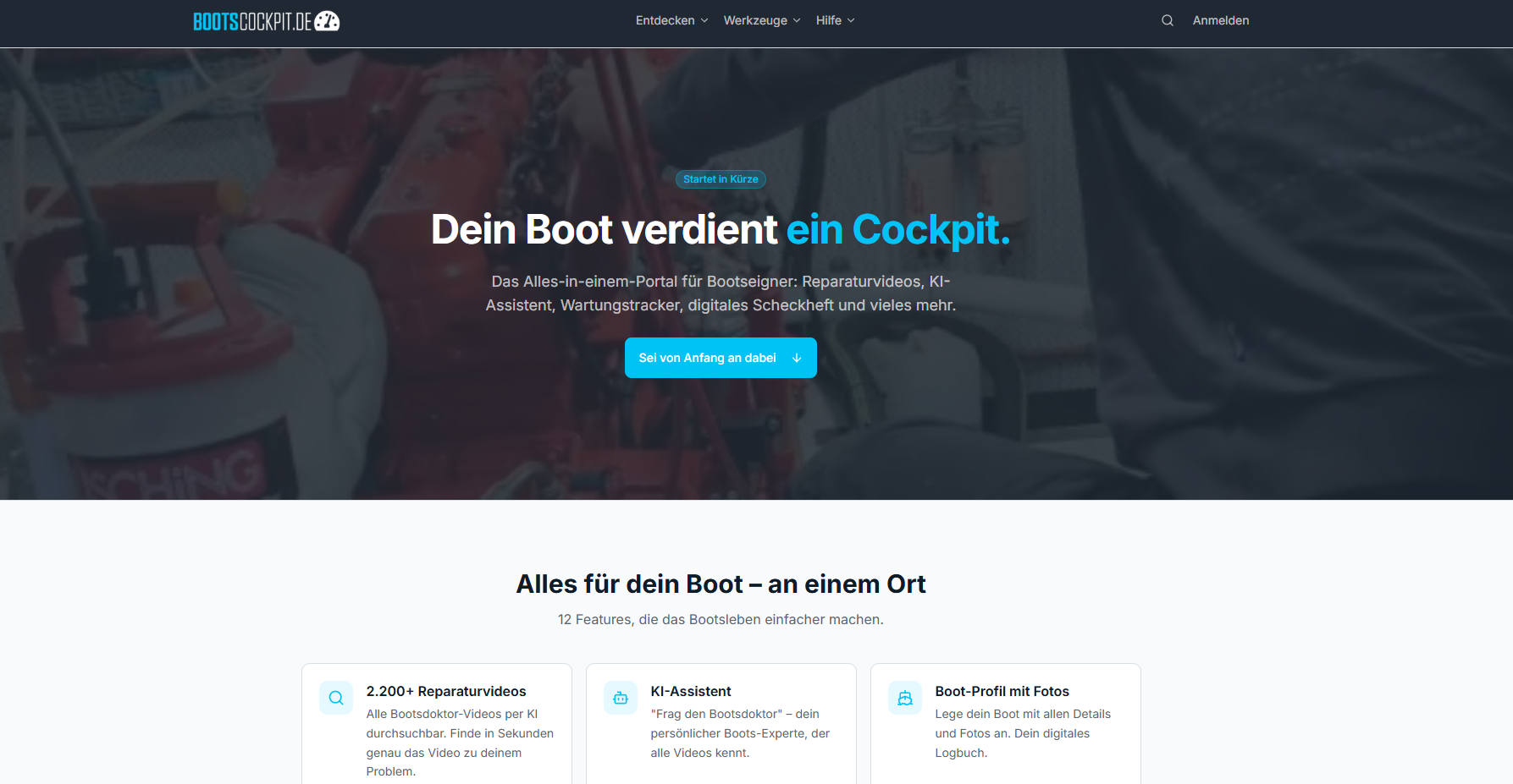 Dein Boot verdient ein Cockpit.